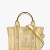 The Metallic Leather Small Gold Tote Bag