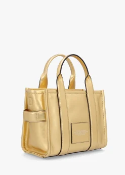 The Metallic Leather Small Gold Tote Bag