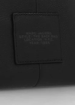 The Mini Tonal Black Leather Sack Bag