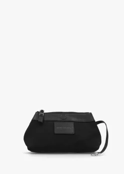 The Mini Tonal Black Leather Sack Bag
