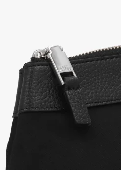 The Mini Tonal Black Leather Sack Bag