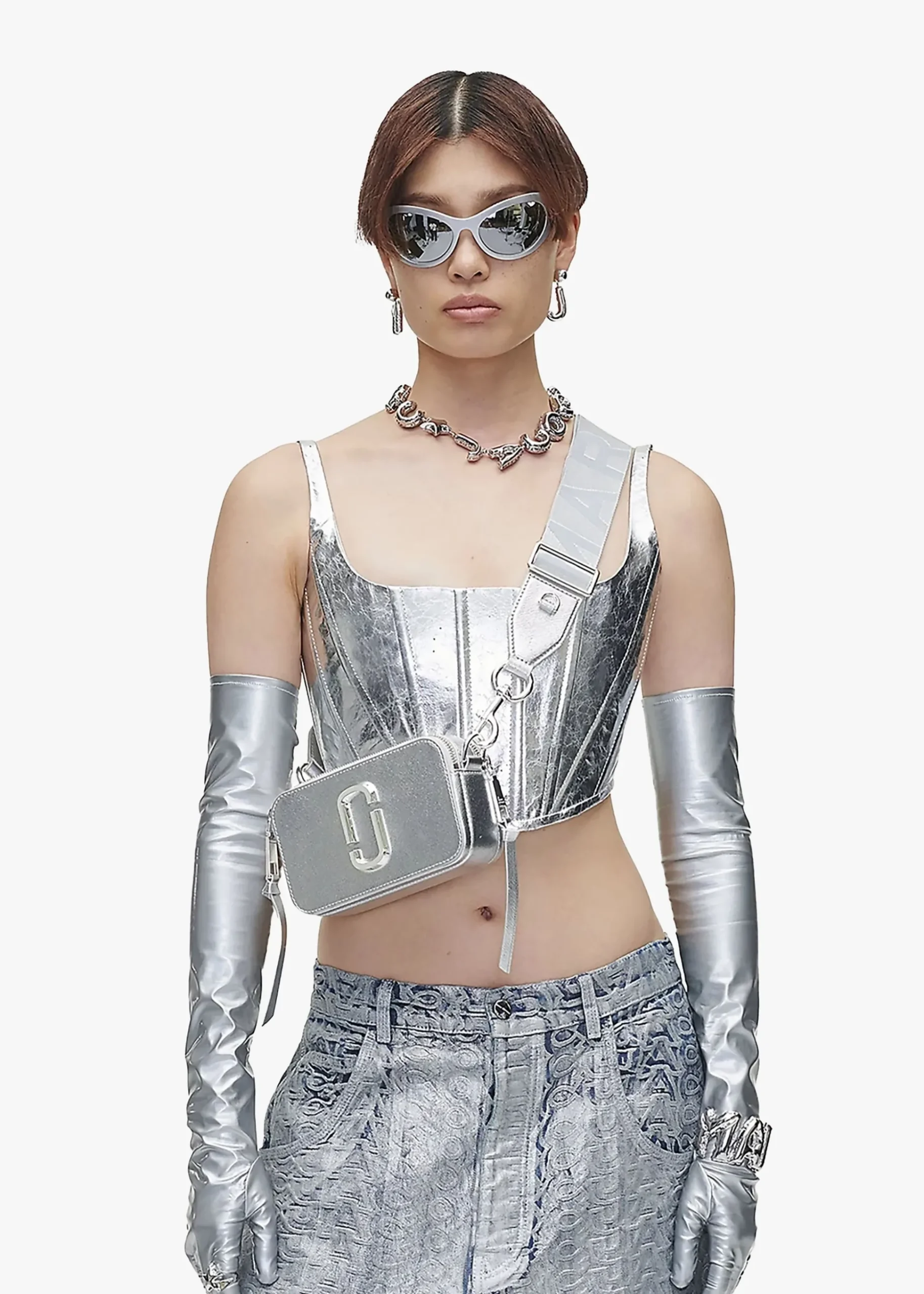 The Snapshot DTM Silver Leather Camera Bag
