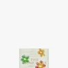 The Wild Daisy White Multi Leather Card Case
