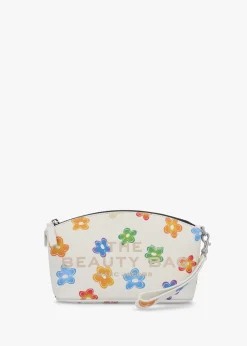 The Wild Daisy White Multi Leather Beauty Bag