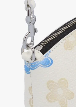 The Wild Daisy White Multi Leather Beauty Bag