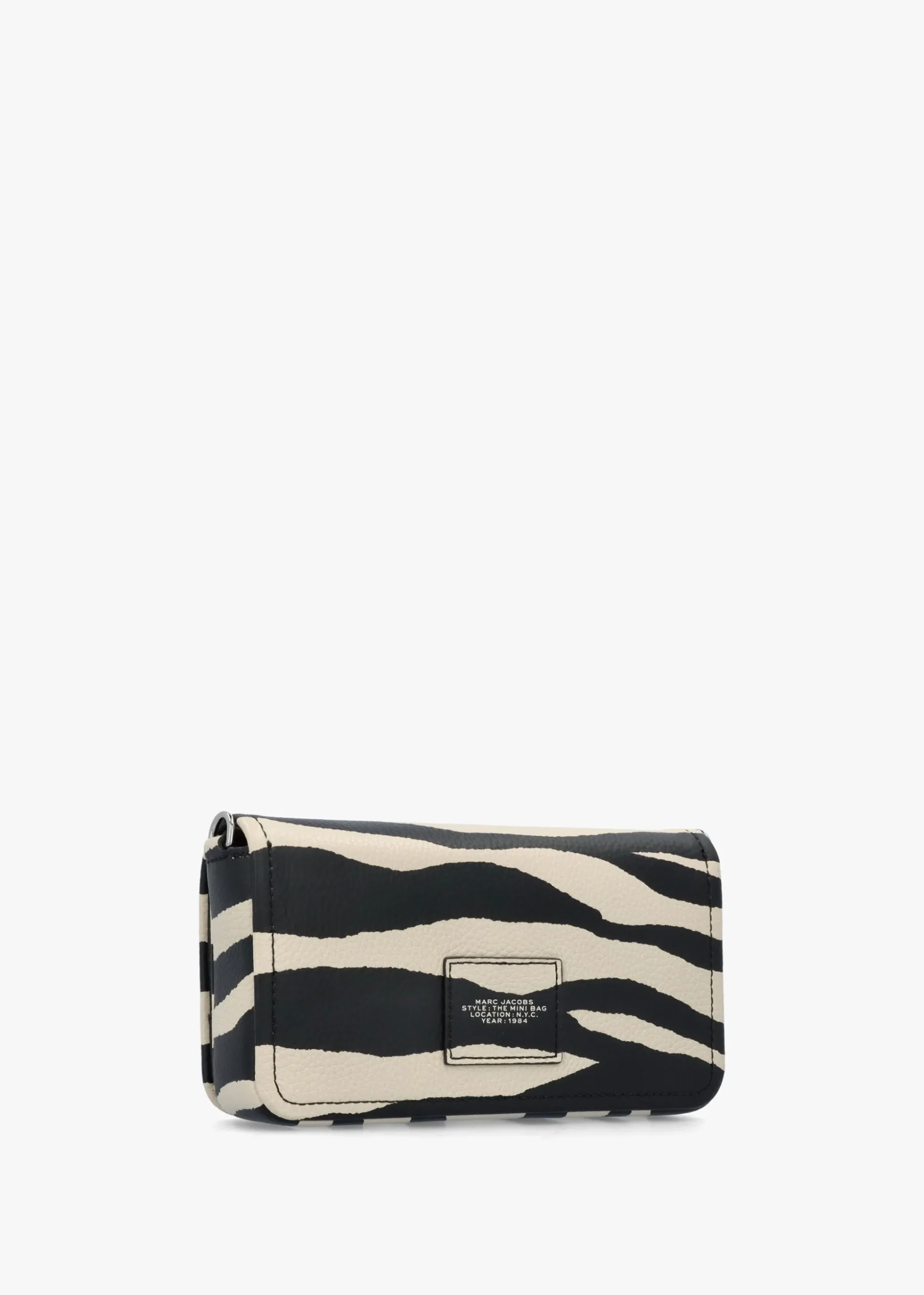 The Zebra Leather Chain Mini Black & White Cross-Body Bag