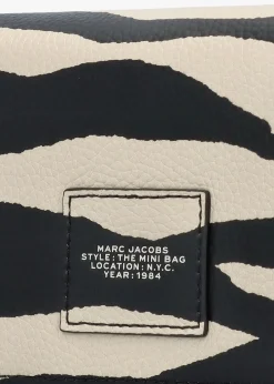 The Zebra Leather Chain Mini Black & White Cross-Body Bag