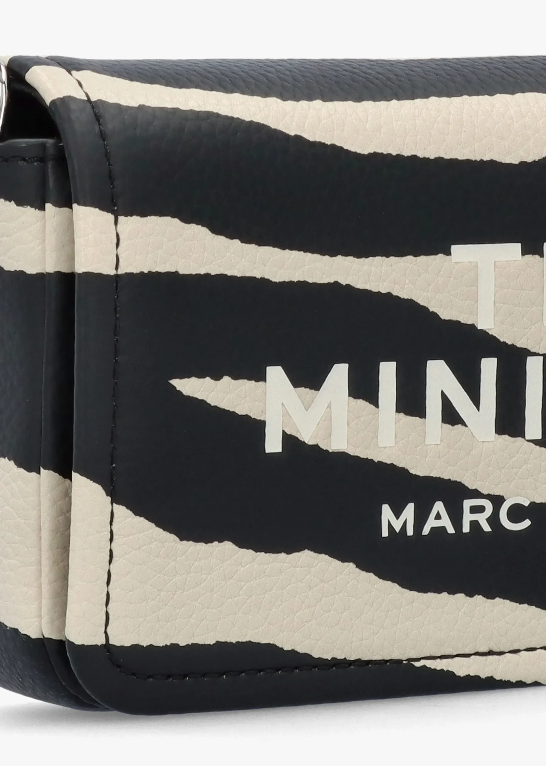 The Zebra Leather Chain Mini Black & White Cross-Body Bag