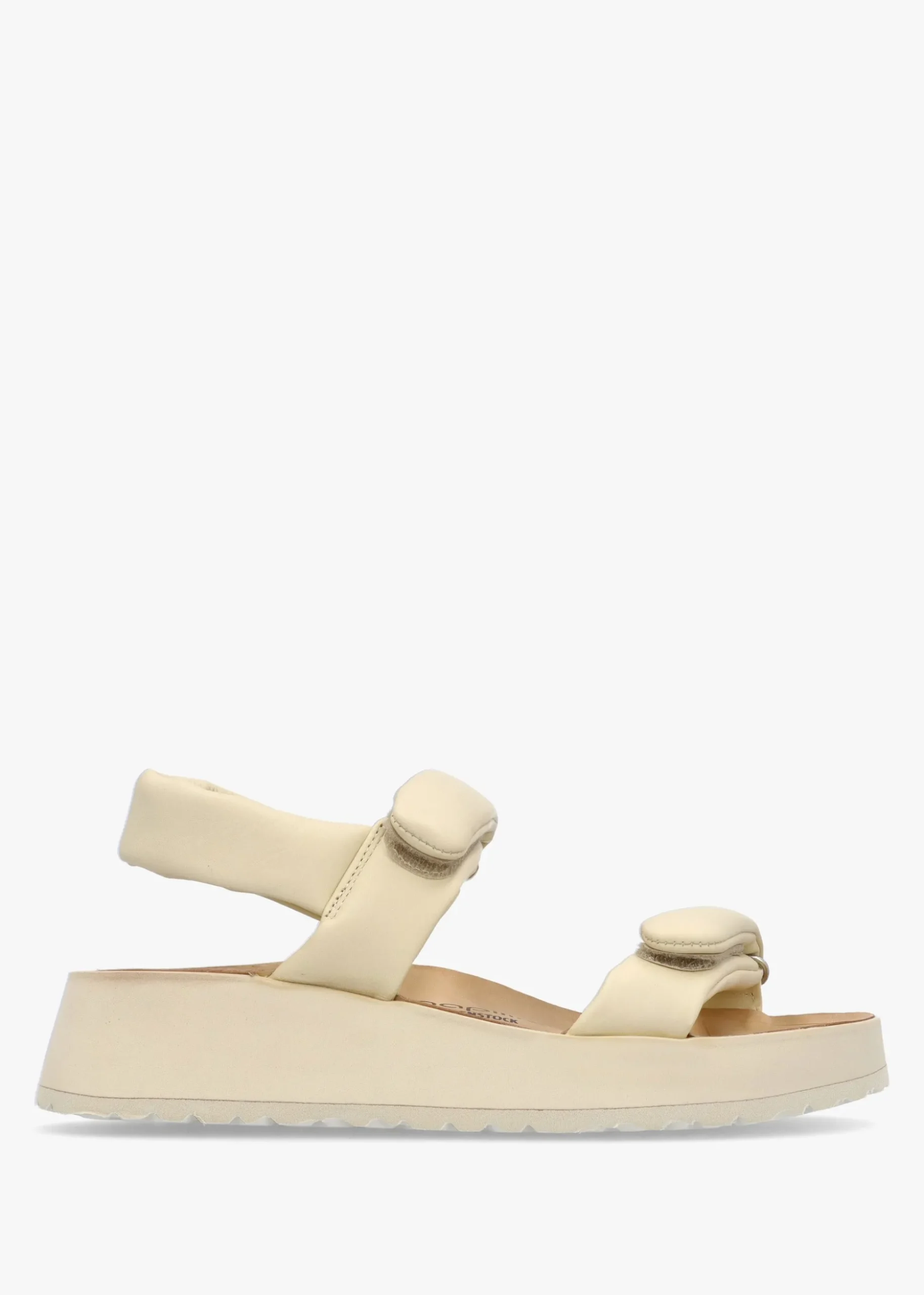 Theda Ecru Natural Leather Sandals