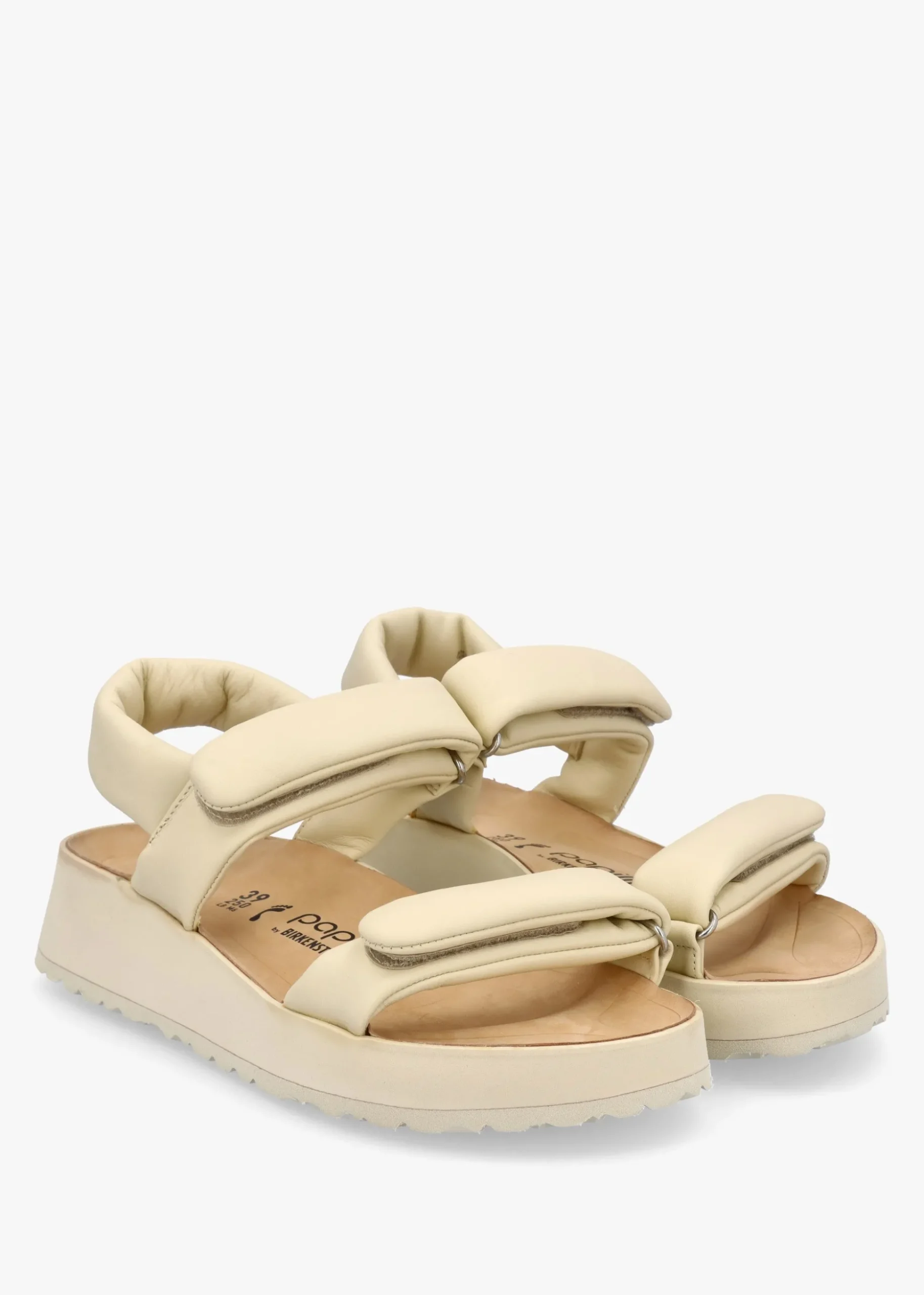 Theda Ecru Natural Leather Sandals