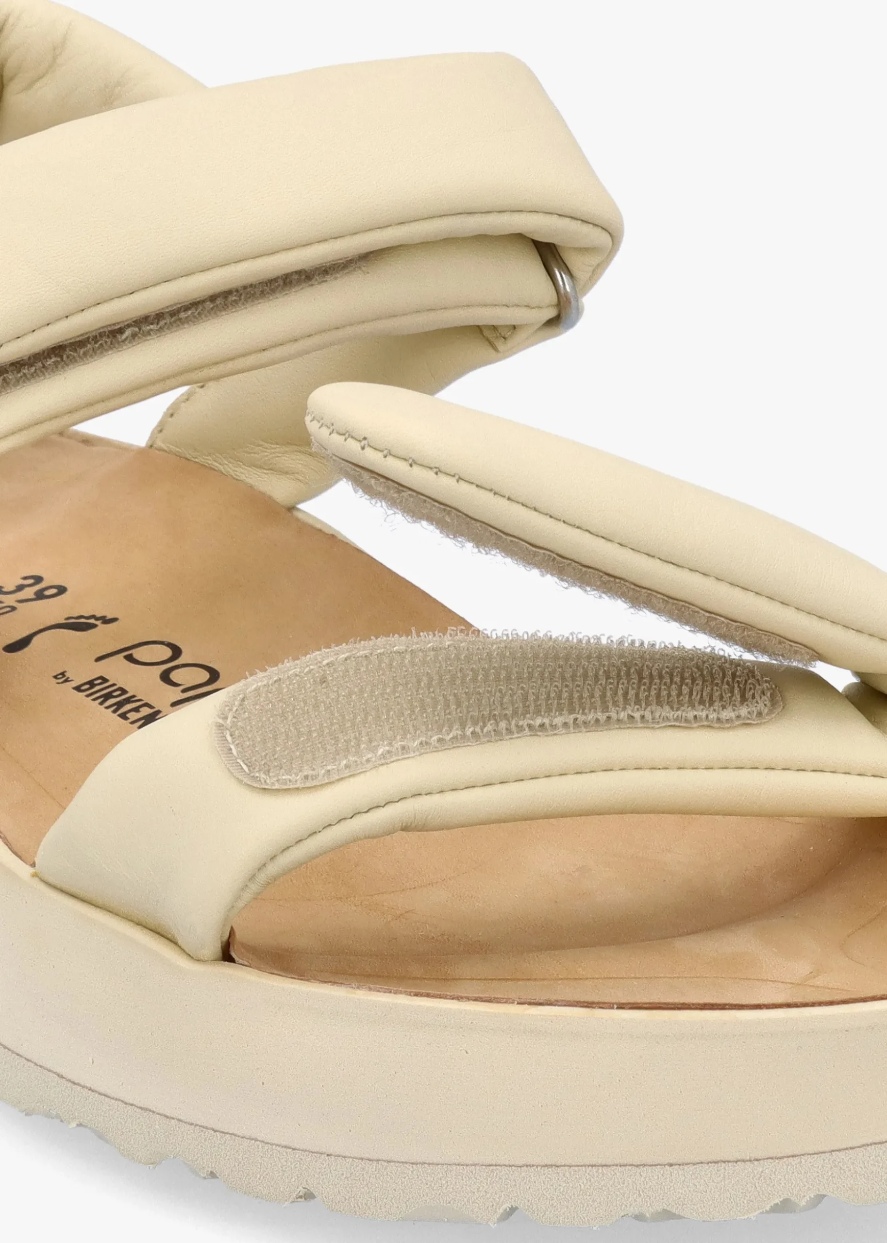 Theda Ecru Natural Leather Sandals