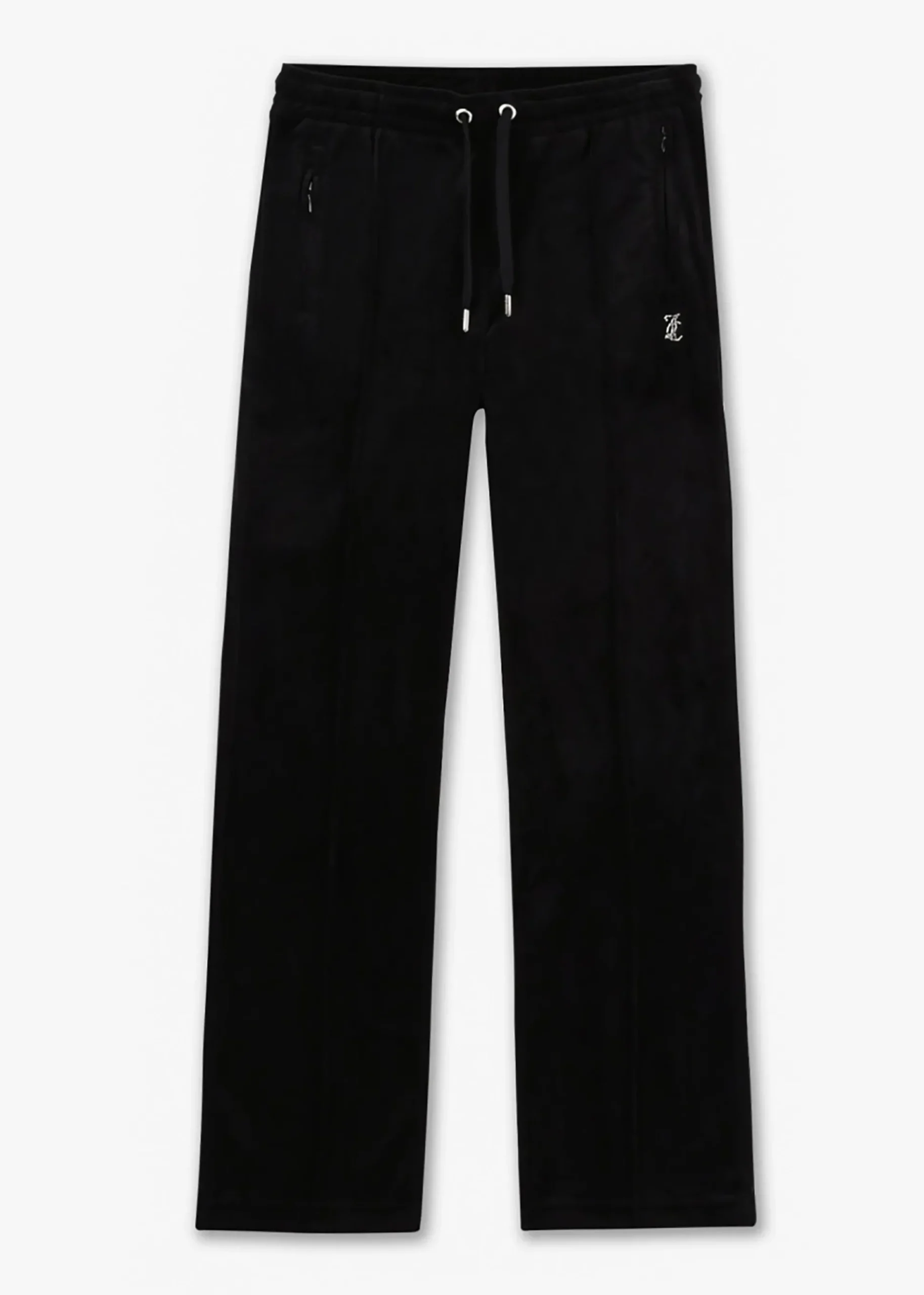 Tina Black Velour Diamante Track Pants