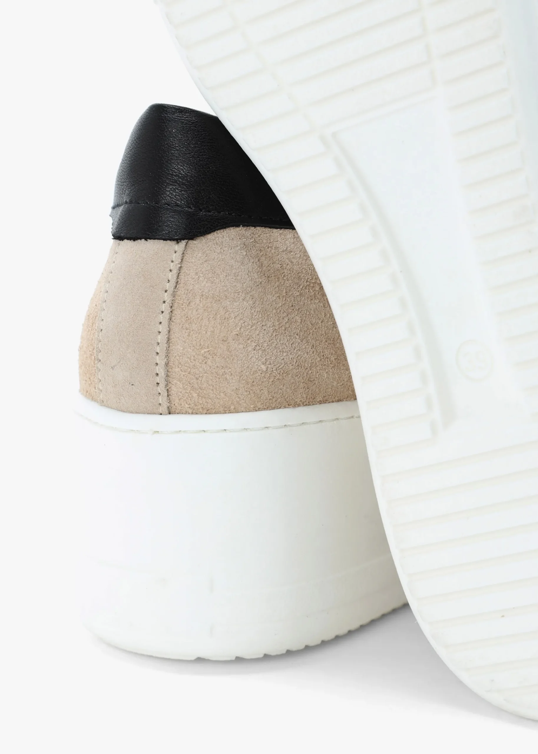 Tippy Taupe Suede Flatform Trainers