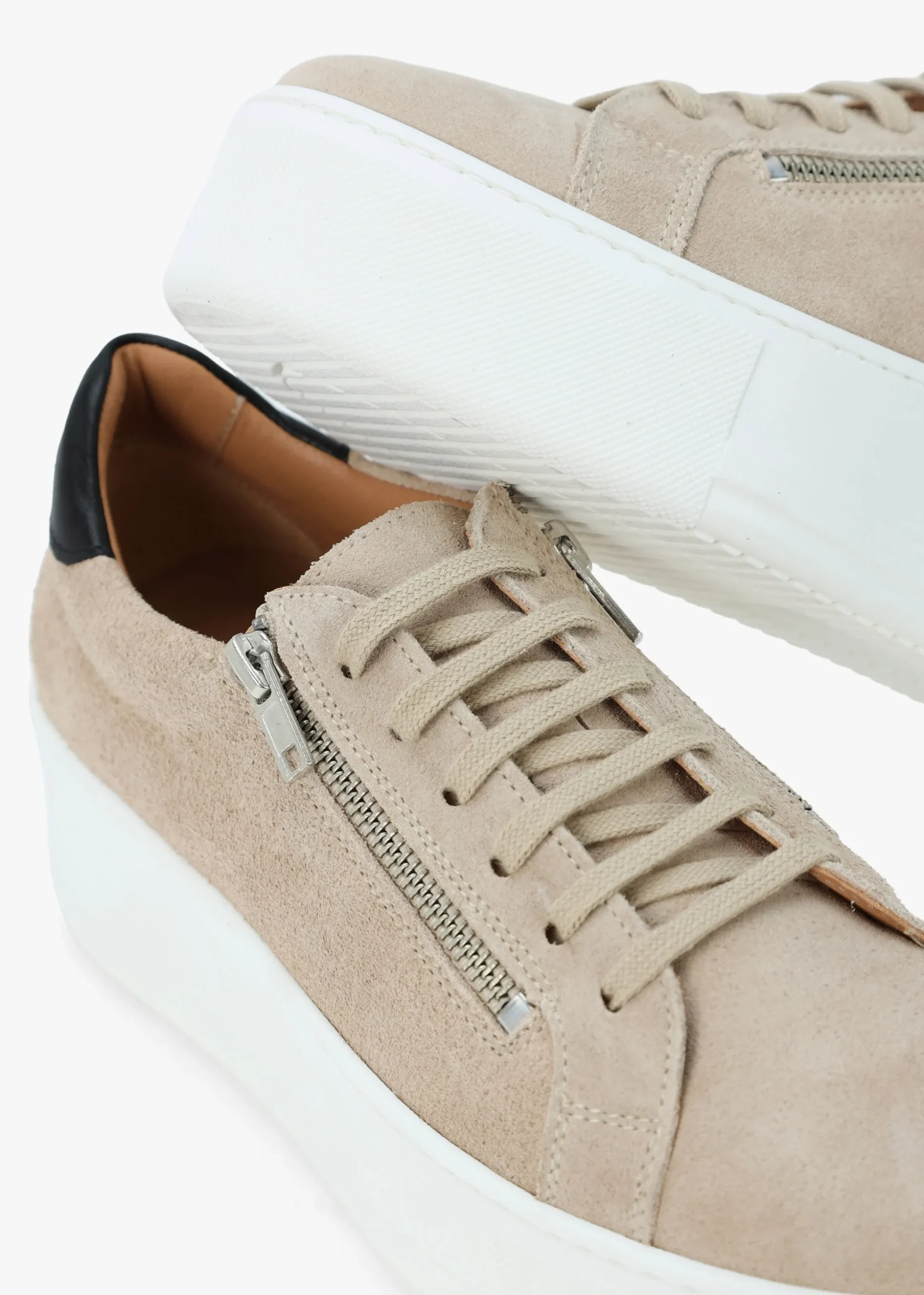 Tippy Taupe Suede Flatform Trainers