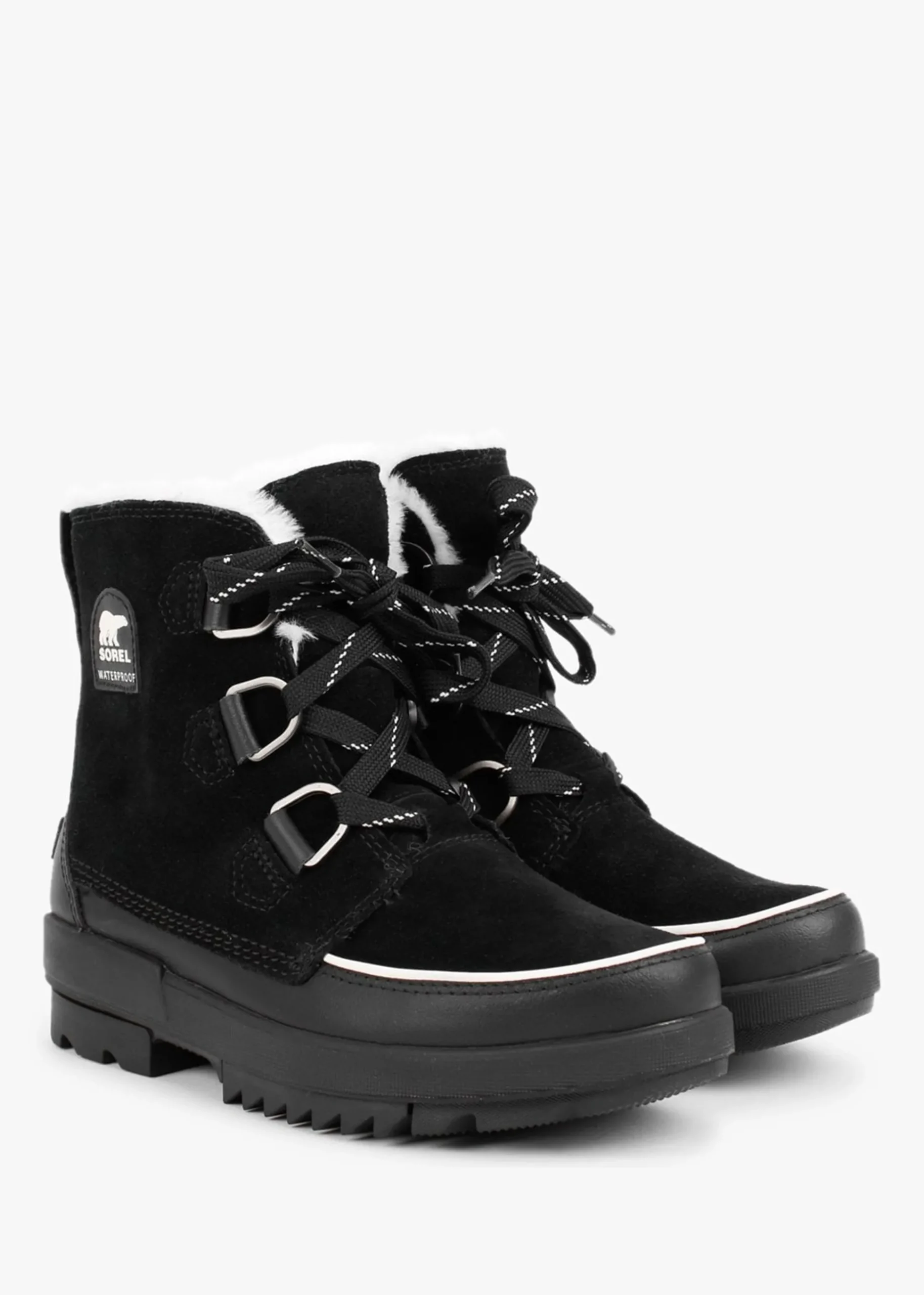 Torino II Parc Shearling Black Leather Waterproof Boots