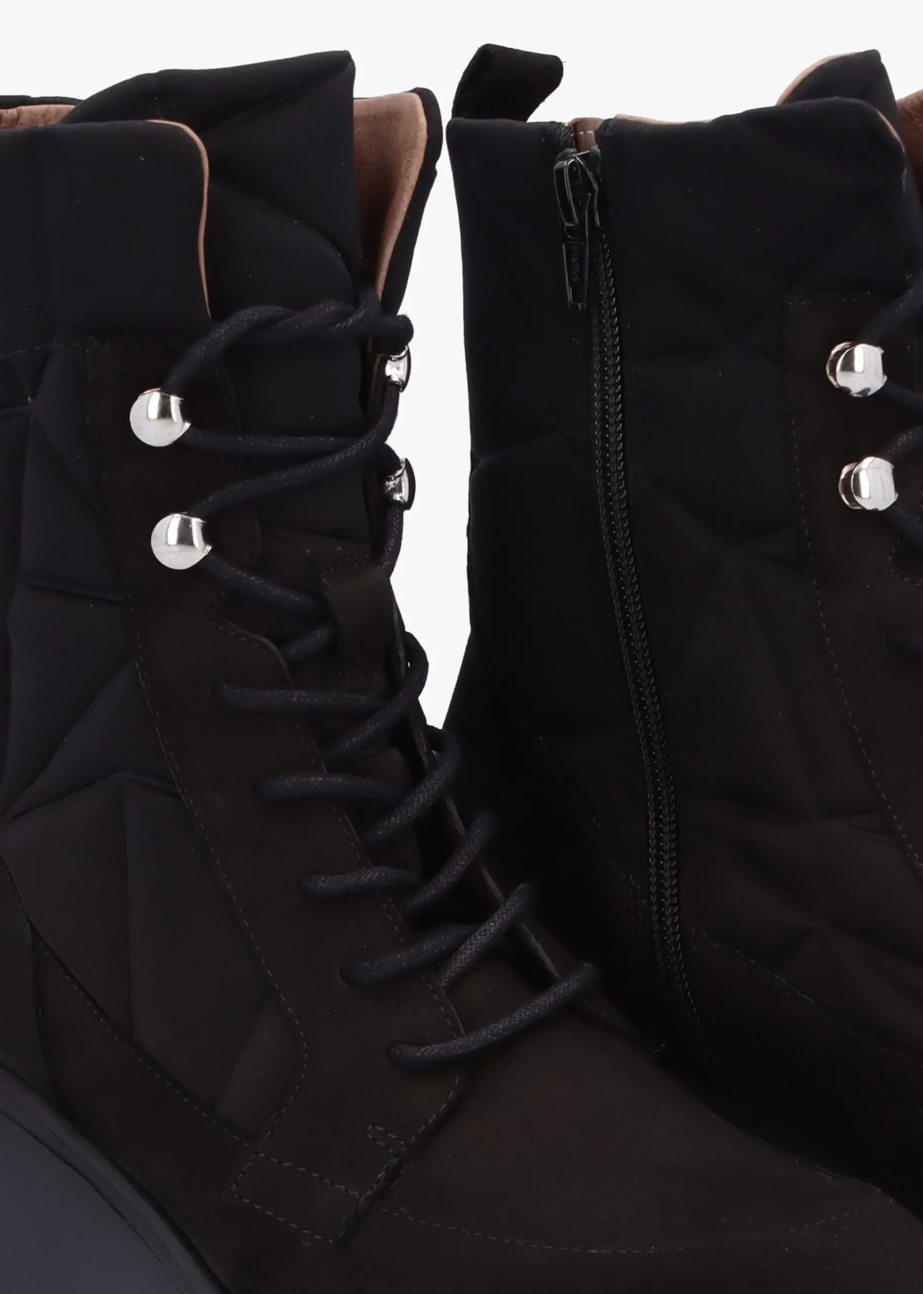 Toronto Black Suede & Nylon Wedge Ankle Boots