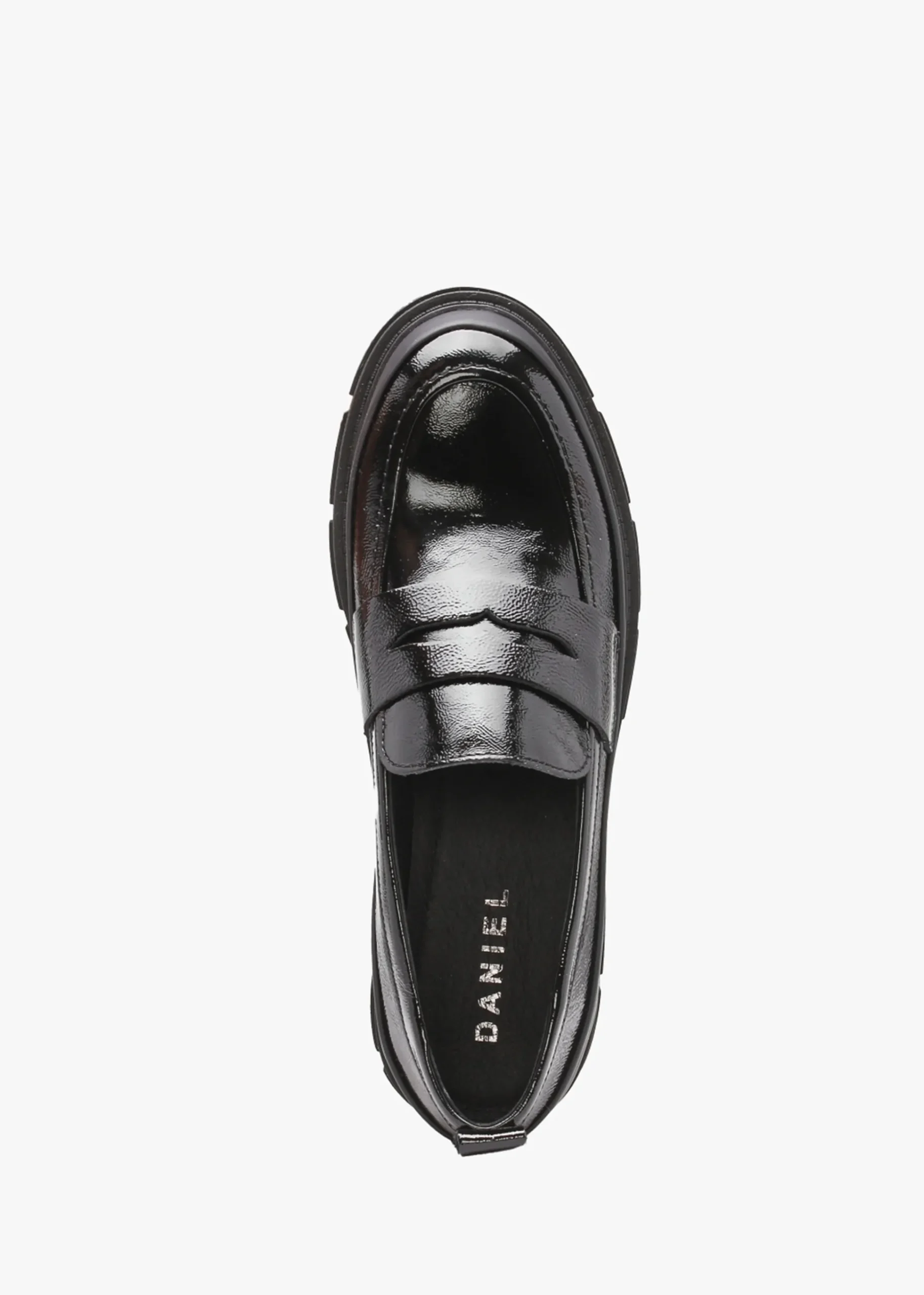 Treasure Black Patent Leather Chunky Loafers