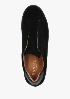 Tred Black Suede Laceless Flatform Trainers