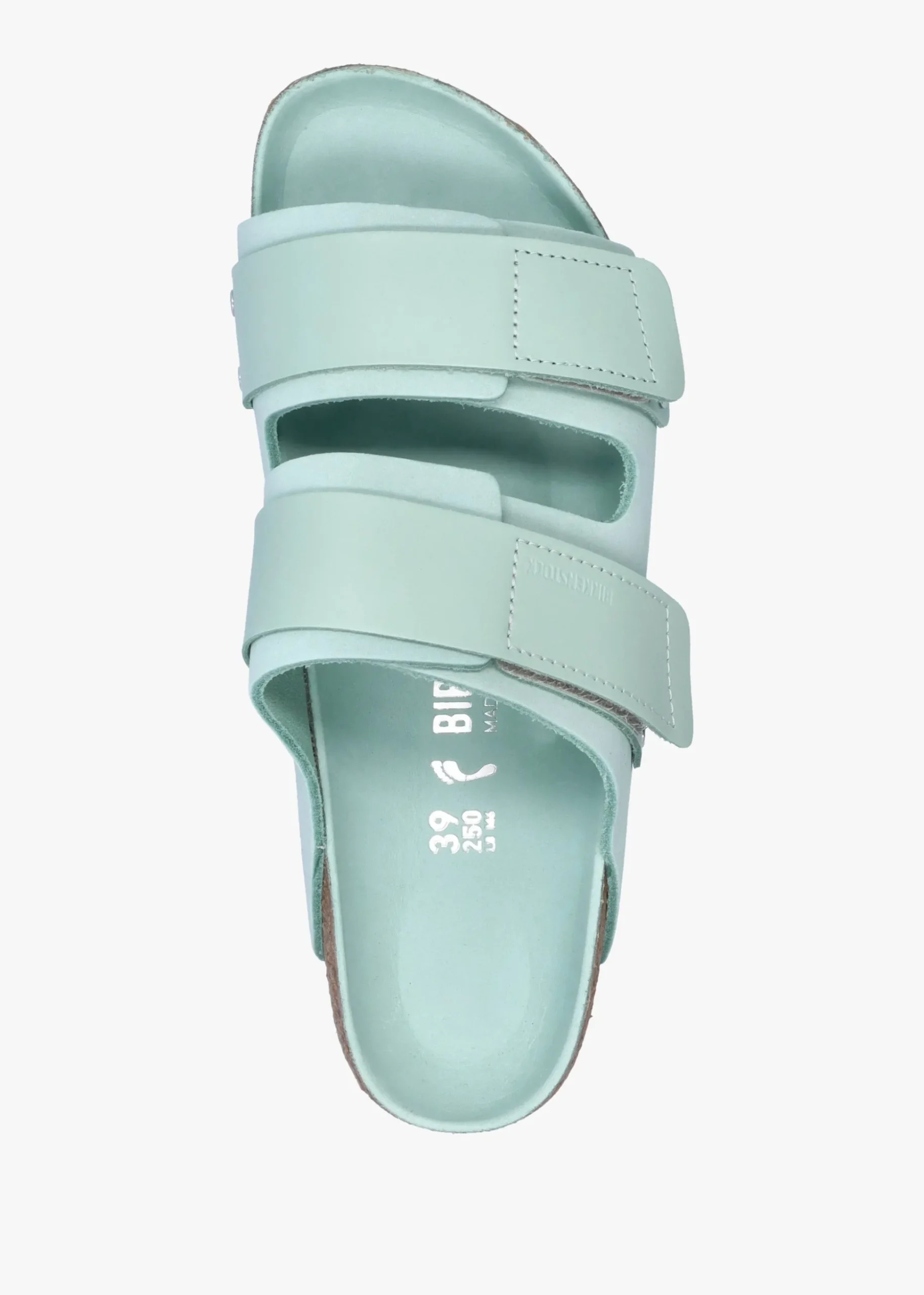 Uji Surf Green Nubuck Leather Two Bar Mules