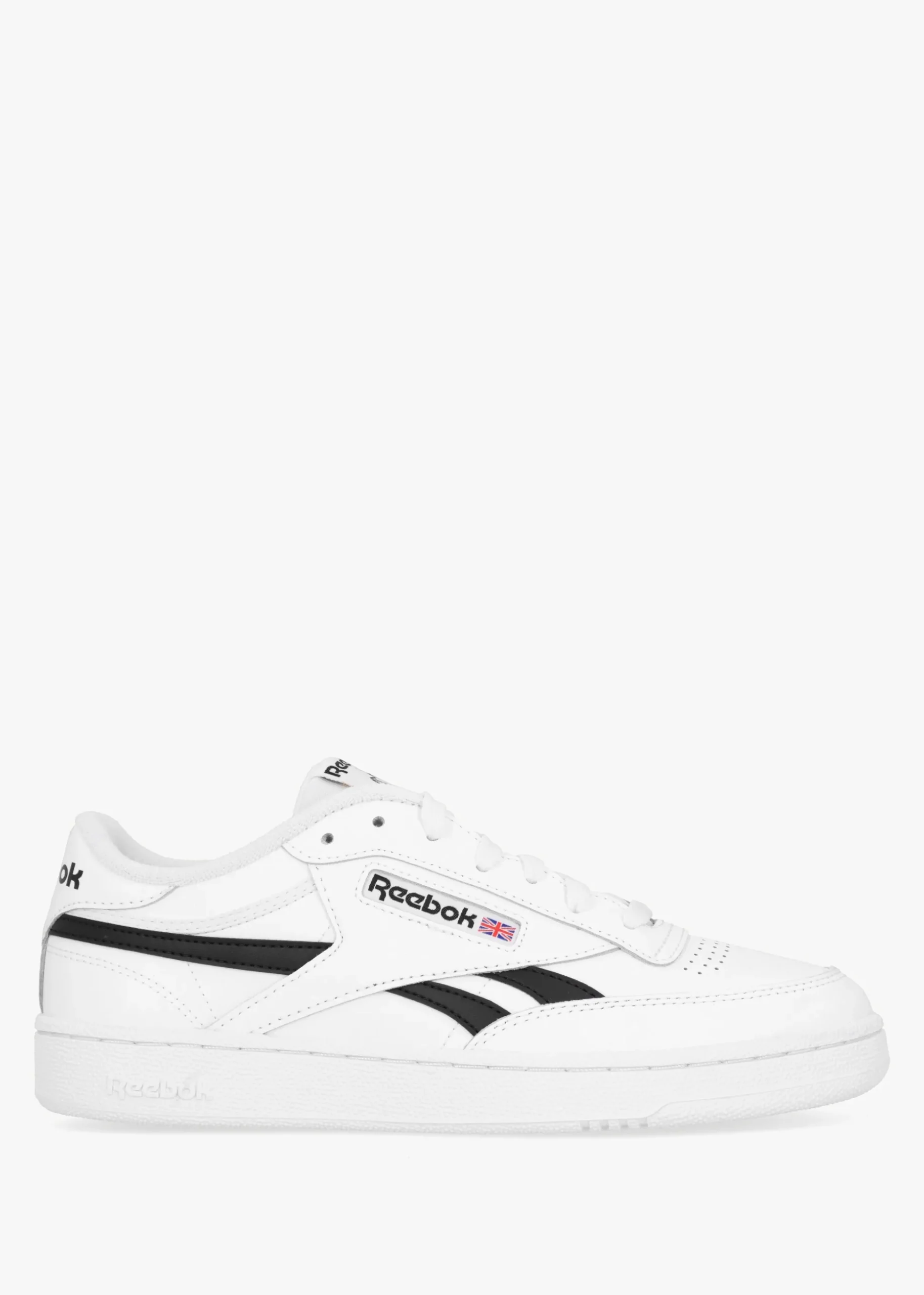 Unisex Club C Revenge White Black White Leather Tennis Trainers