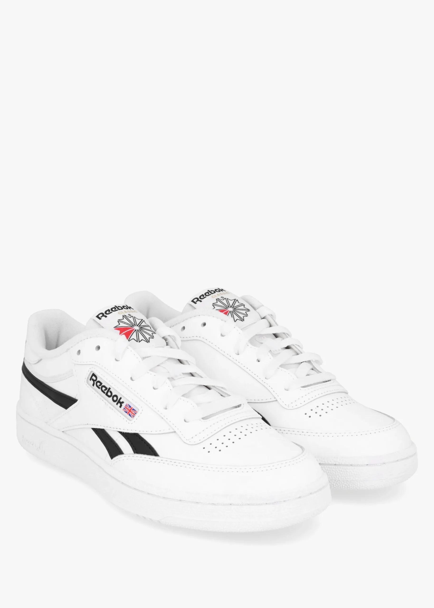 Unisex Club C Revenge White Black White Leather Tennis Trainers