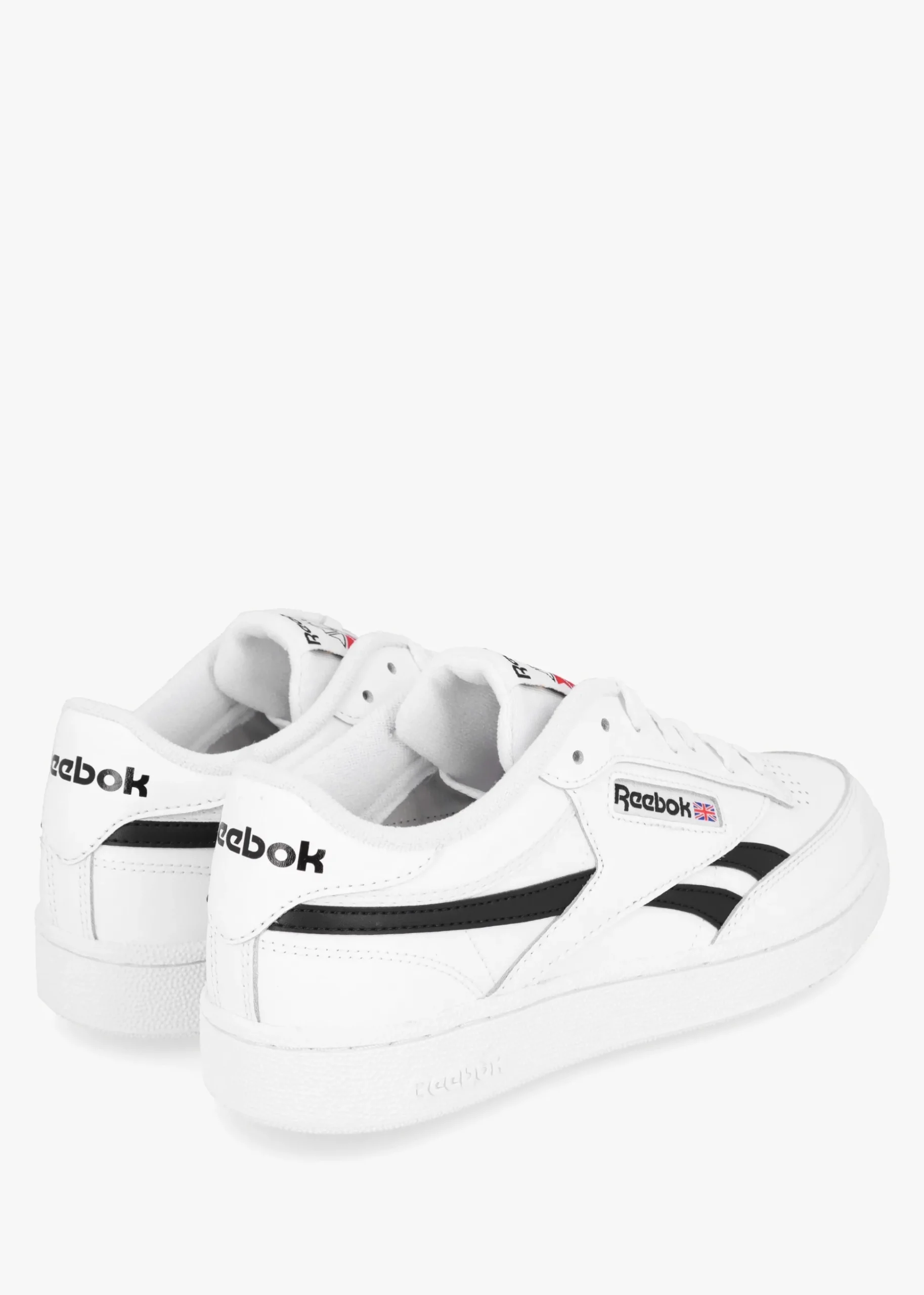 Unisex Club C Revenge White Black White Leather Tennis Trainers