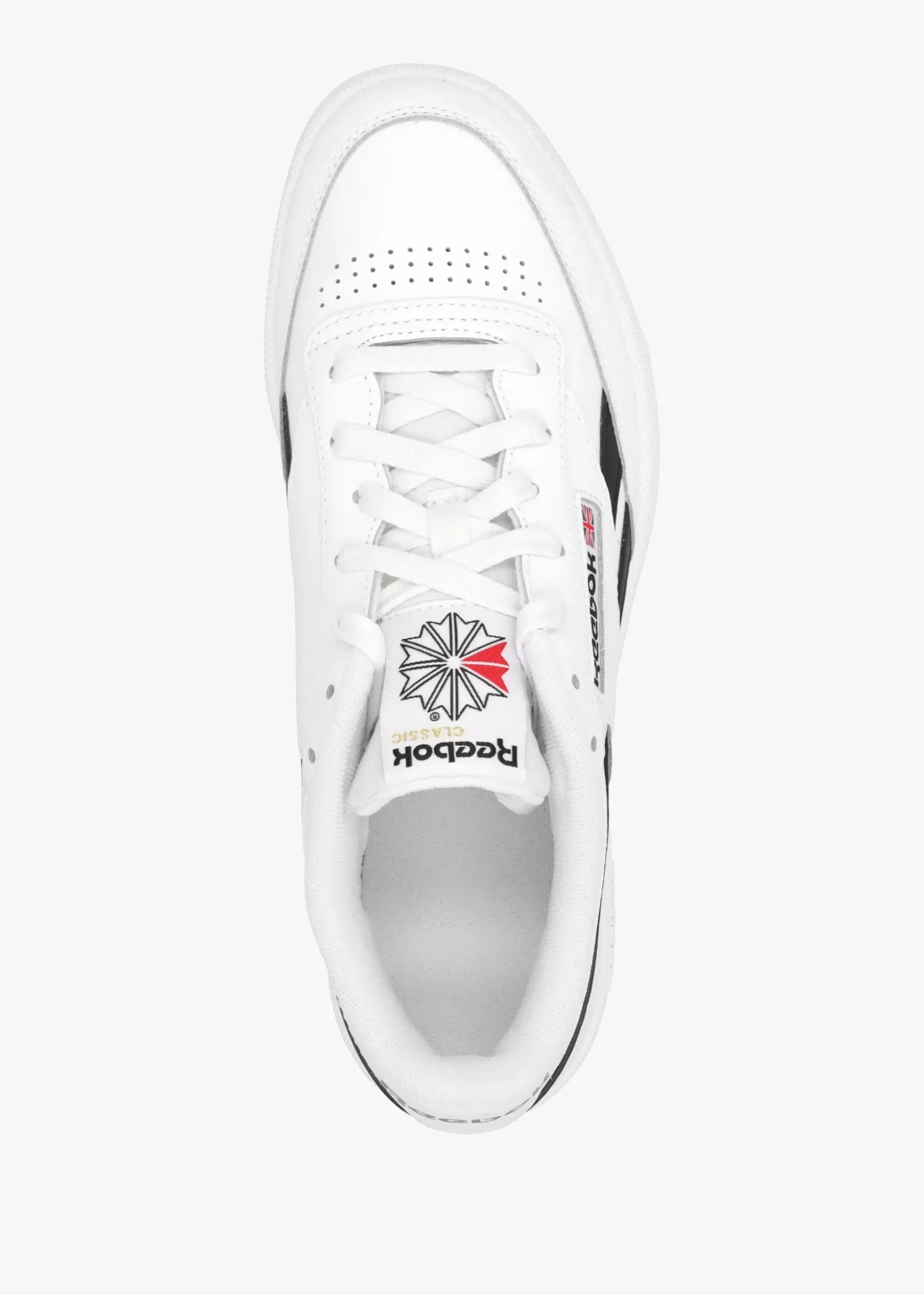 Unisex Club C Revenge White Black White Leather Tennis Trainers