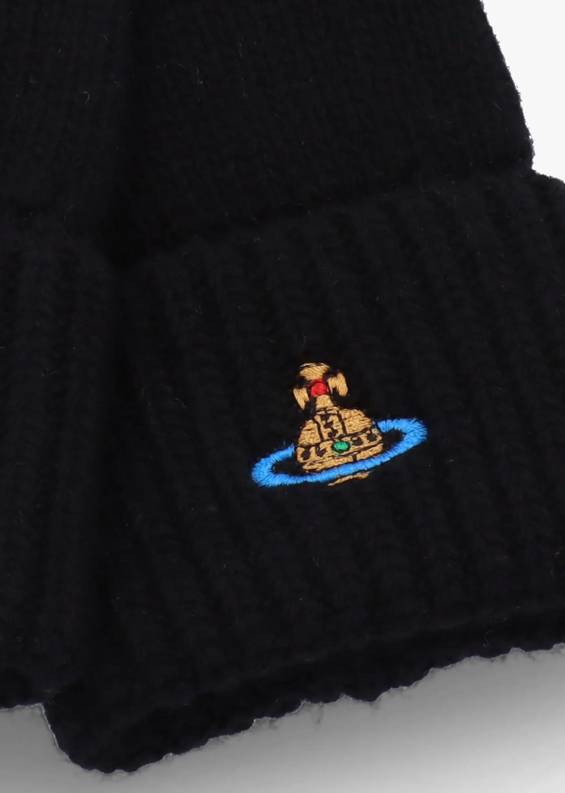 Unisex Sporty Black Wool Gloves