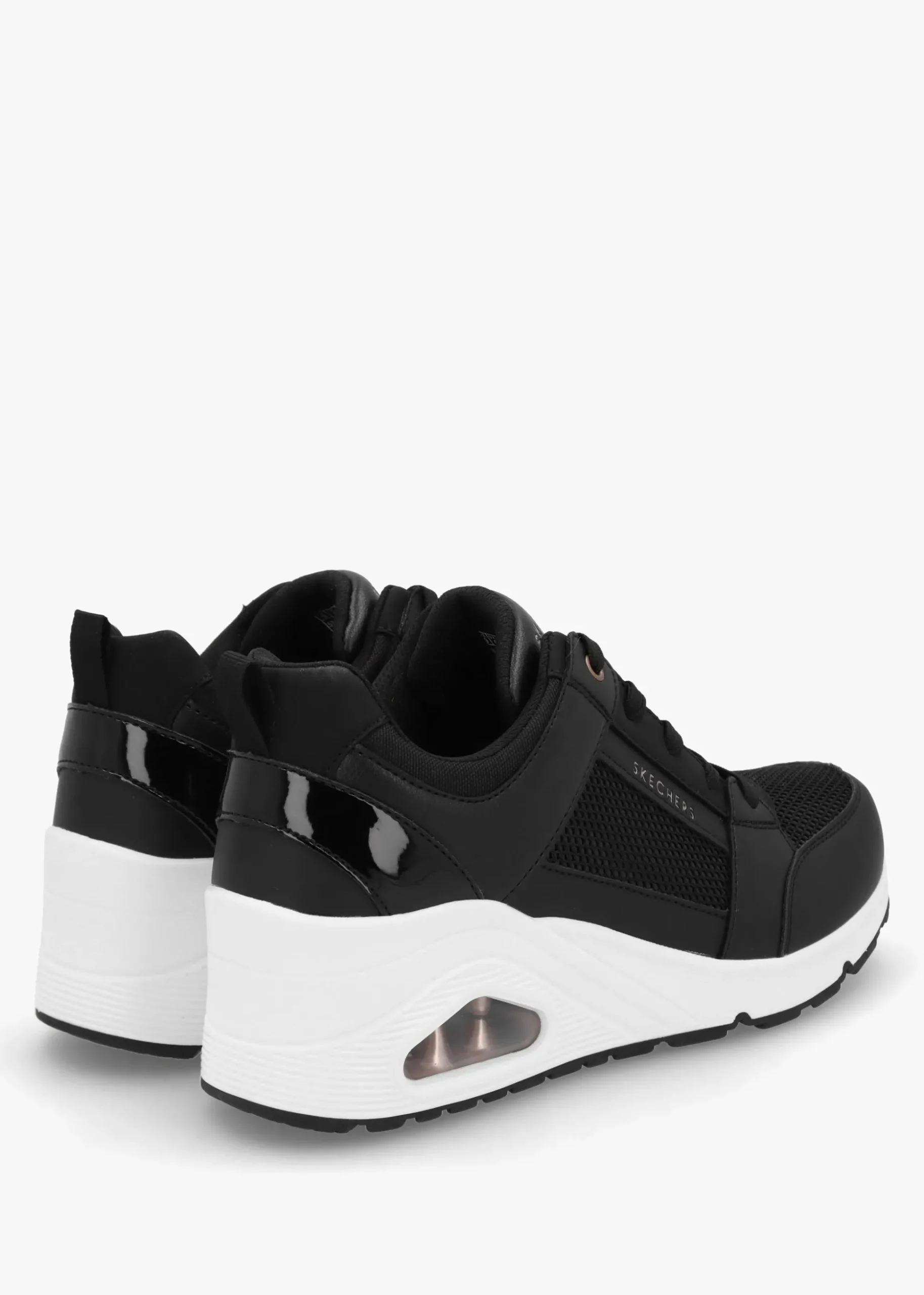 Uno Everything Nice Black Wedge Trainers