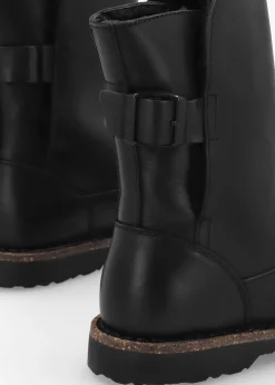 Uppsala Shearling Black Leather Ankle Boots