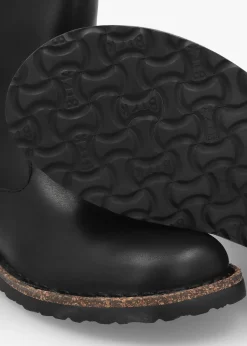 Uppsala Shearling Black Leather Ankle Boots
