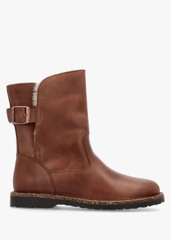 Uppsala Shearling Cognac Leather Ankle Boots