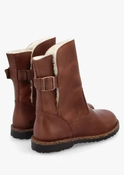 Uppsala Shearling Cognac Leather Ankle Boots