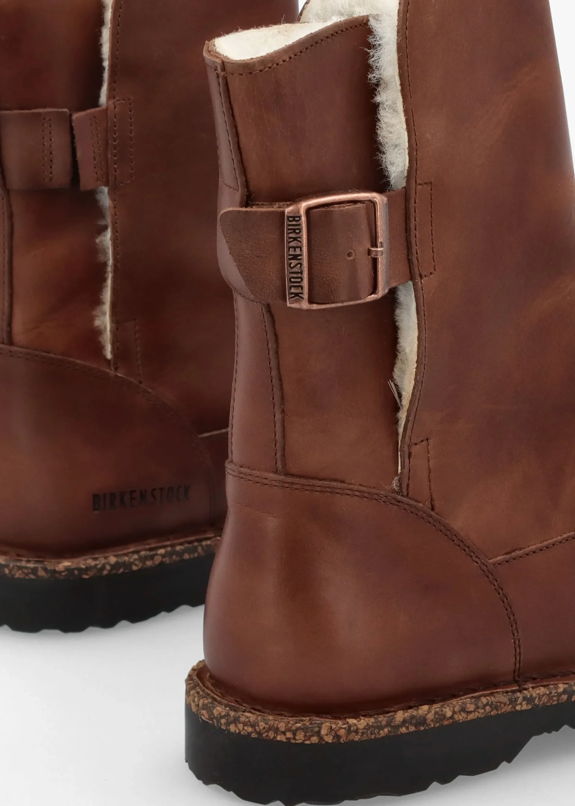 Uppsala Shearling Cognac Leather Ankle Boots
