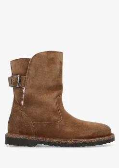 Uppsala Shearling Dark Tea Suede Ankle Boots