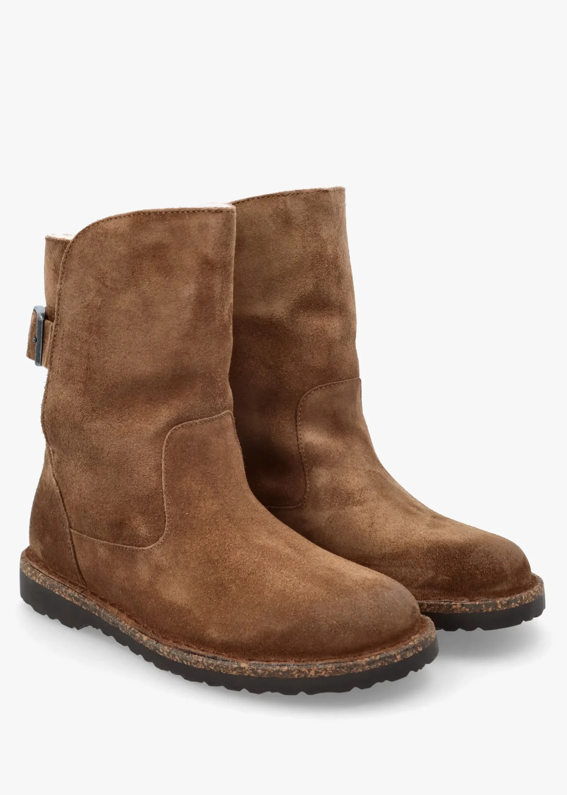 Uppsala Shearling Dark Tea Suede Ankle Boots