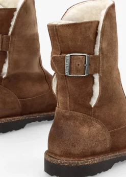 Uppsala Shearling Dark Tea Suede Ankle Boots