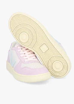 V-10 Leather Gravel Menthol Parme Trainers