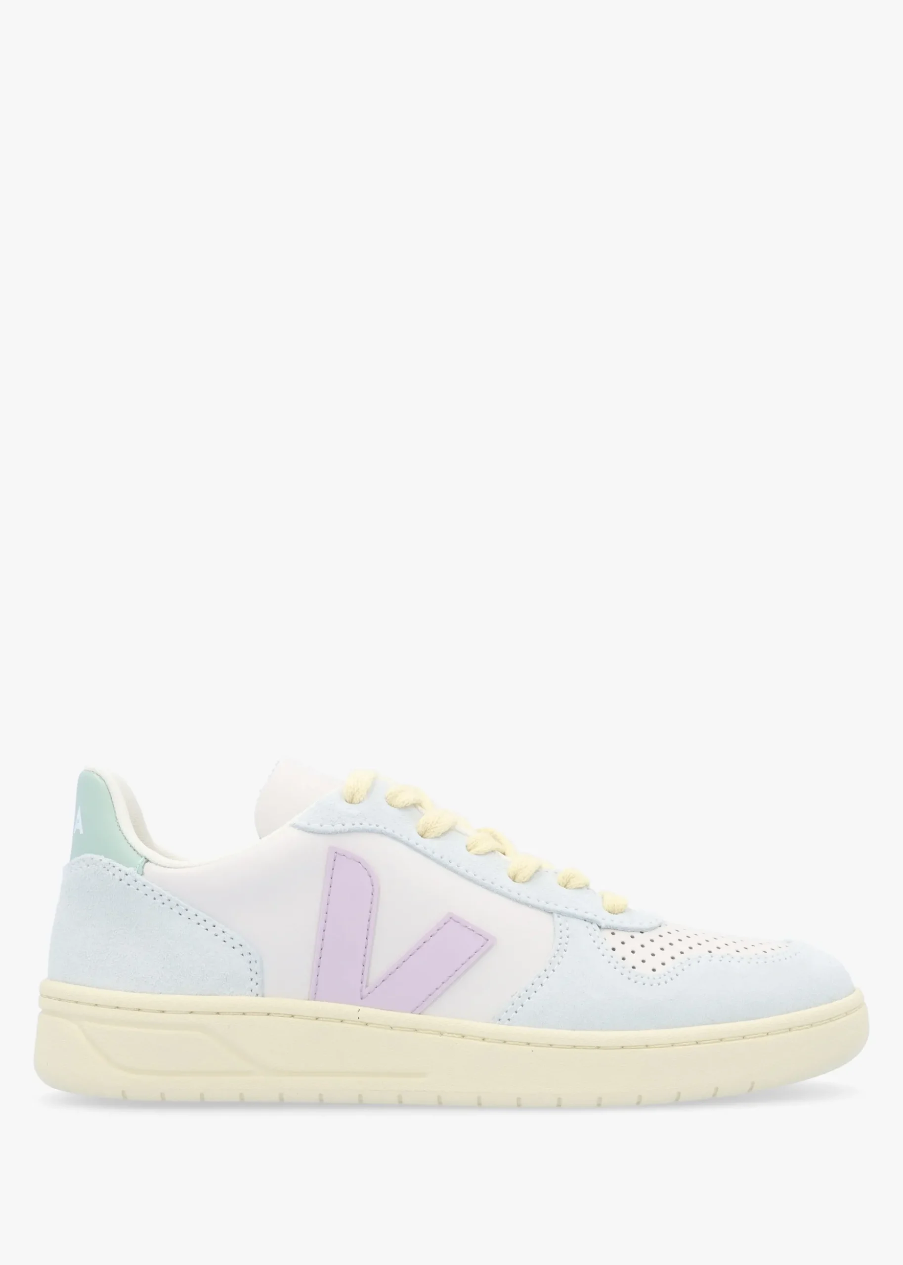 V-10 Leather Gravel Parme Menthol Trainers