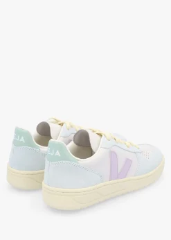 V-10 Leather Gravel Parme Menthol Trainers