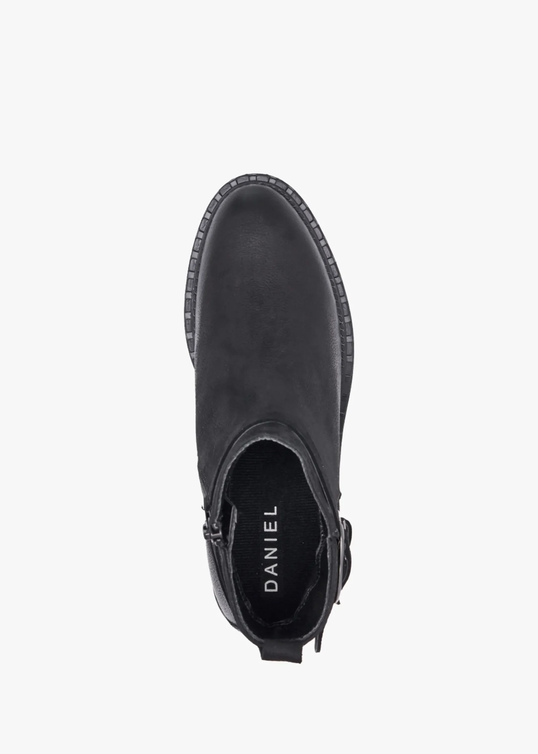 Venus Black Leather Ankle Boots