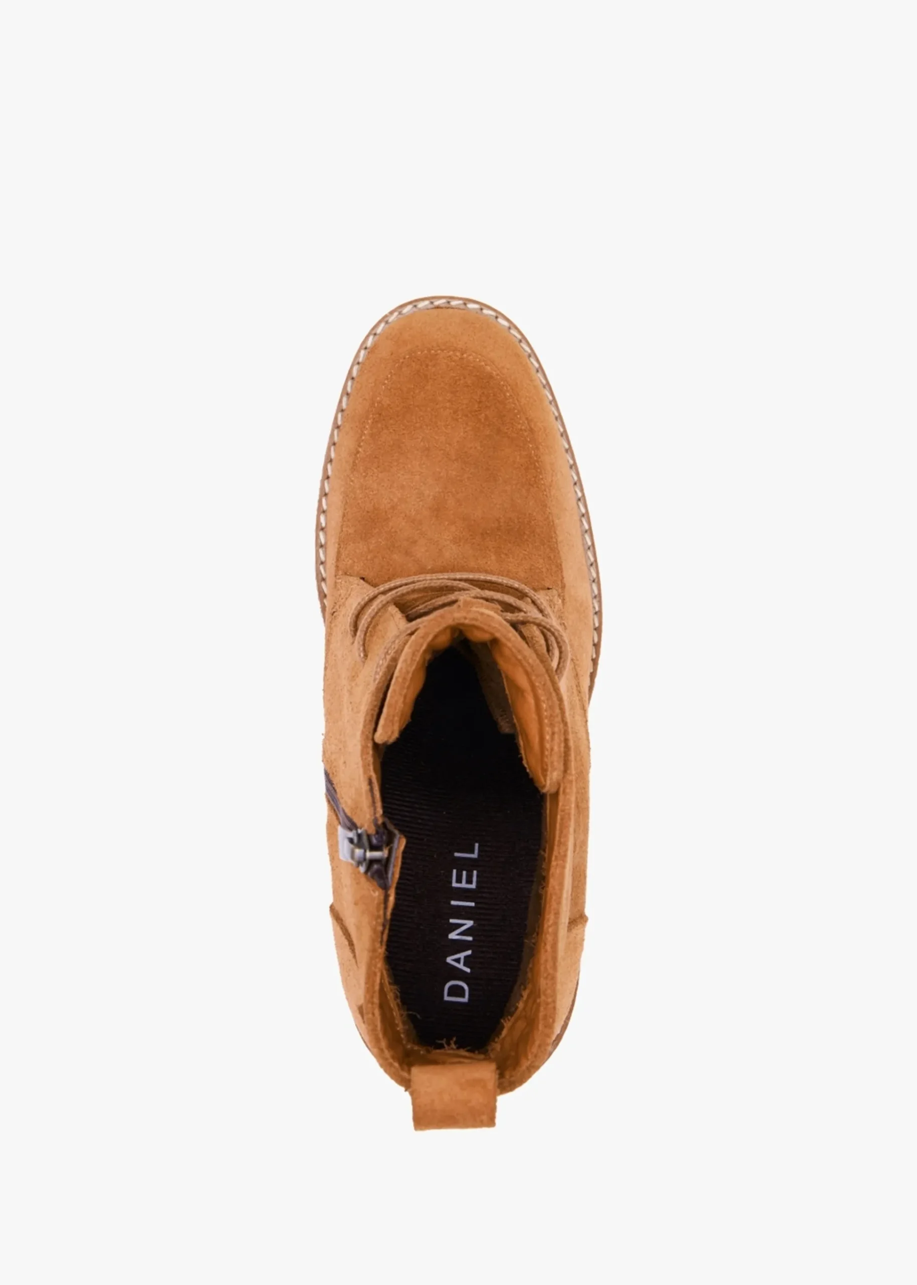 Vesta Tan Suede Lace Up Block Heel Ankle Boots