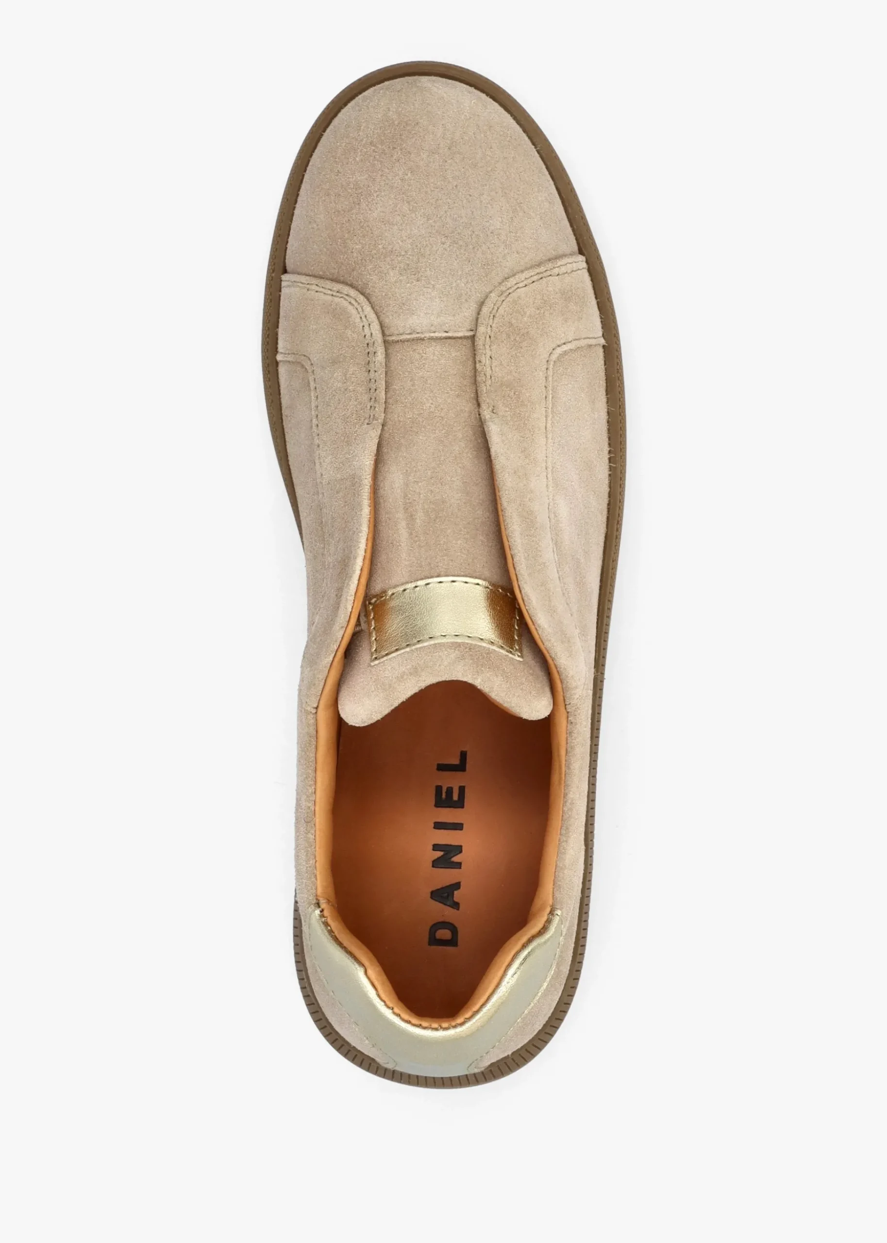 Viola Beige Suede Low Profile Trainers