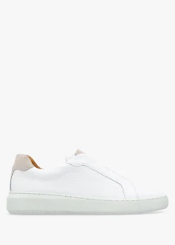 Viola White Leather Low Profile Trainers