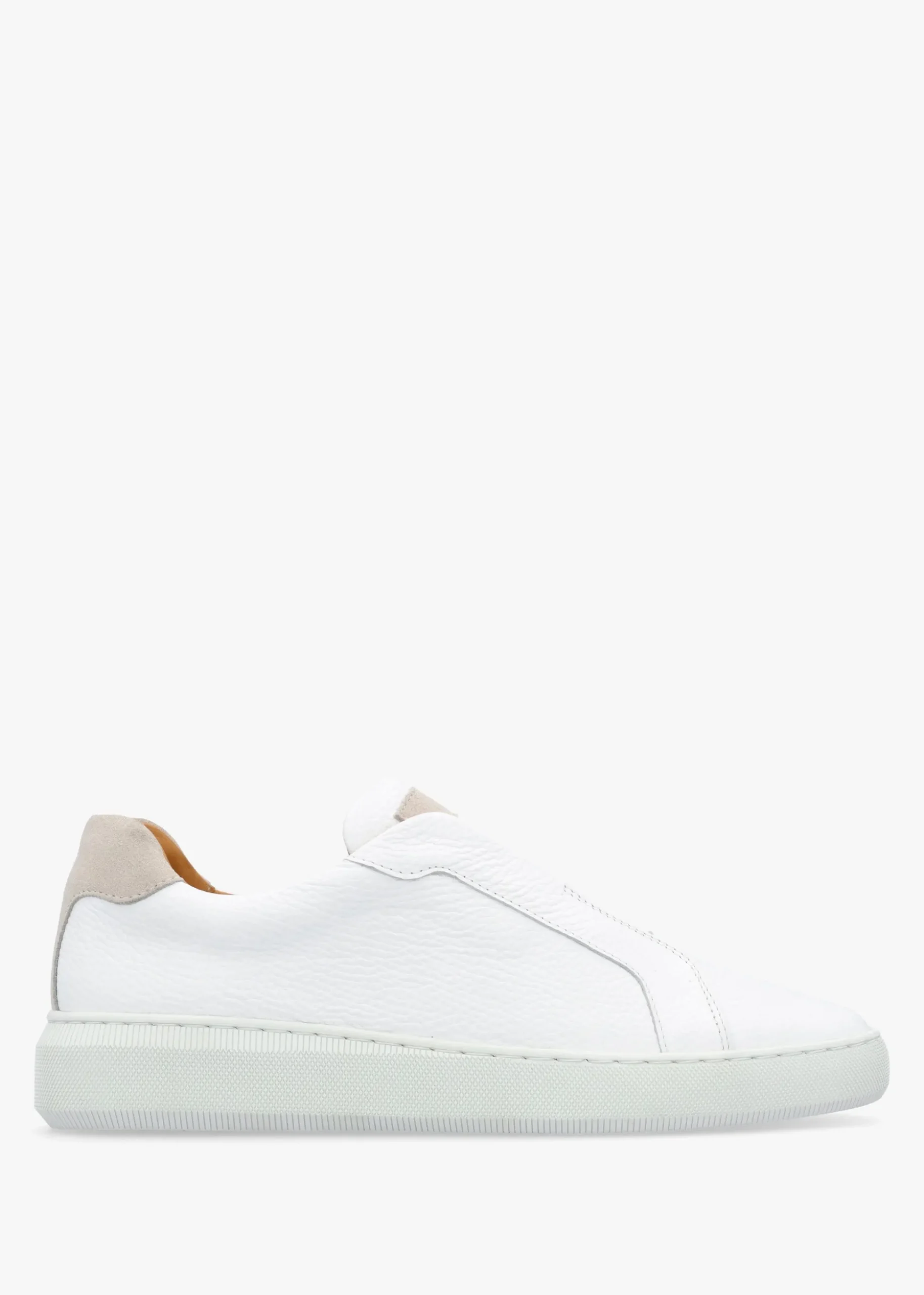Viola White Leather Low Profile Trainers