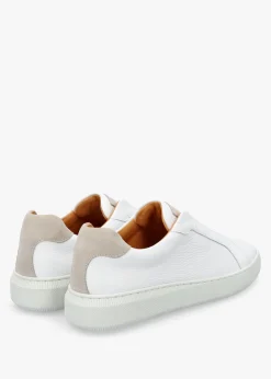 Viola White Leather Low Profile Trainers