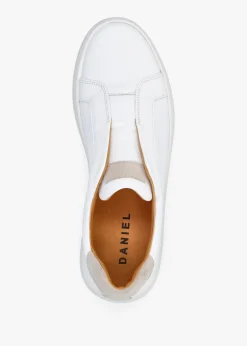Viola White Leather Low Profile Trainers