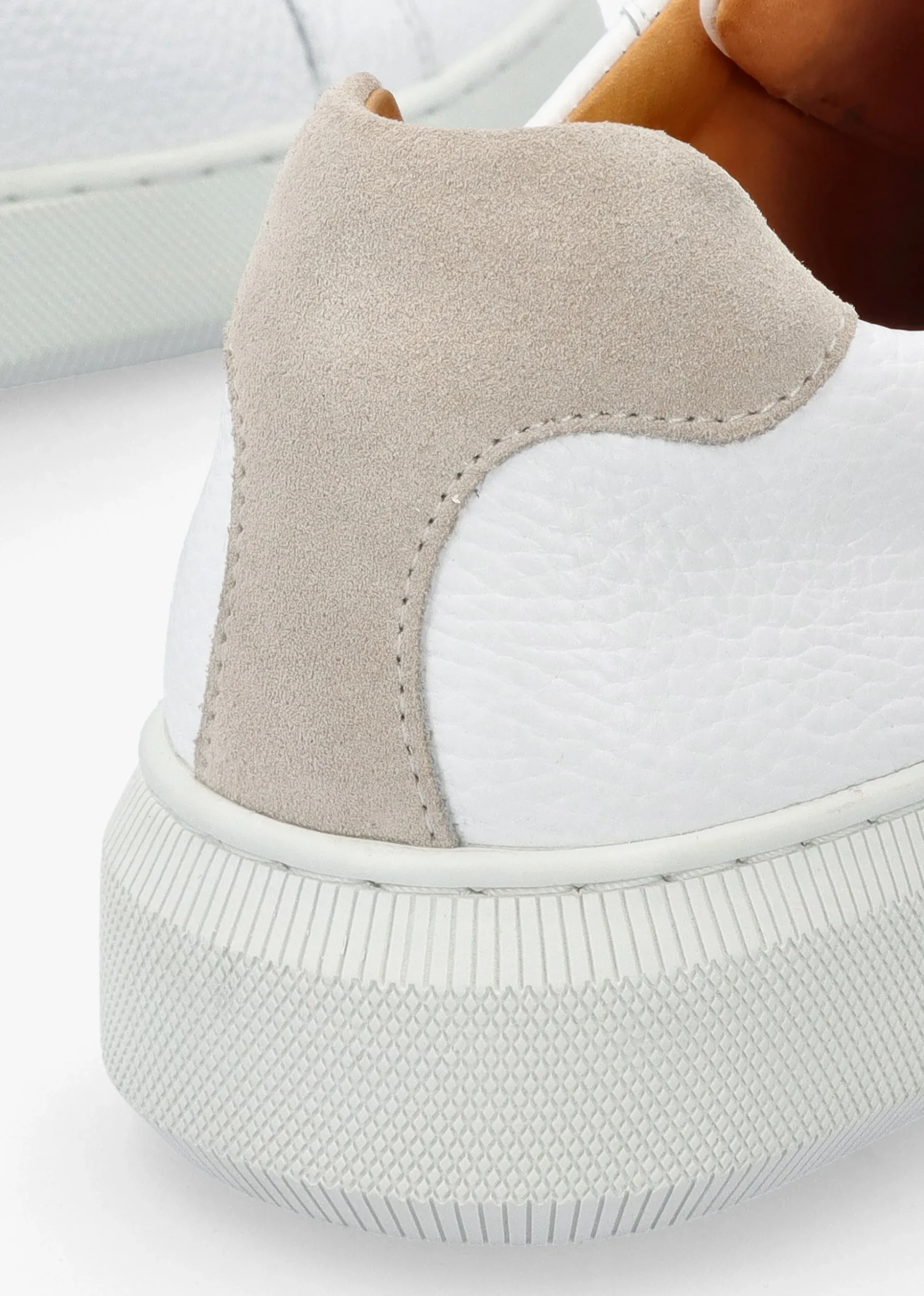 Viola White Leather Low Profile Trainers
