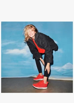 Vitamin FFX Knit Neon Orange Red Trainers