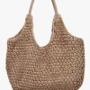 Vobo Slouchy Woven Beige Leather Hobo Bag